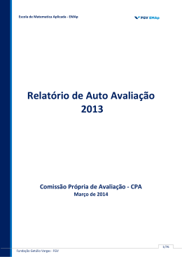 Relatório de Autoavaliação 2013 - EMAp/FGV