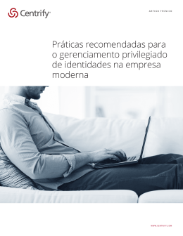 Pr&aacute;ticas recomendadas para o gerenciamento privilegiado