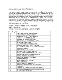 resultado final da Seleção Pública 2007