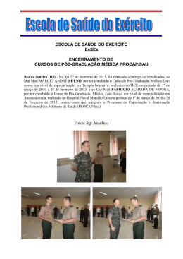 Diplomação do Procap - Escola de Saúde do Exército