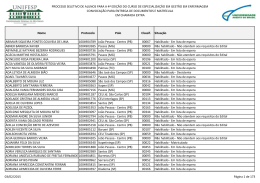 PROCESSO SELETIVO DE ALUNOS PARA A 4&ordf; EDI&Ccedil;&Atilde;O