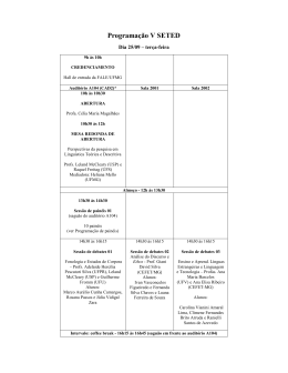 Programa&ccedil;&atilde;o V SETED
