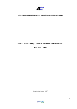estudo de seguran&ccedil;a de pedestres no eixo rodovi&aacute;rio relat&oacute;rio final