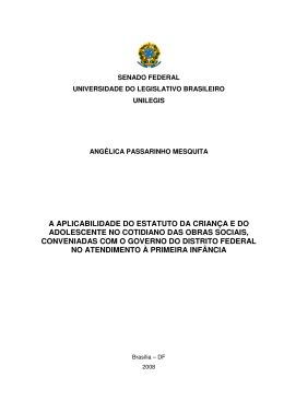 a aplicabilidade do estatuto da crian&ccedil;a e do adolescente no