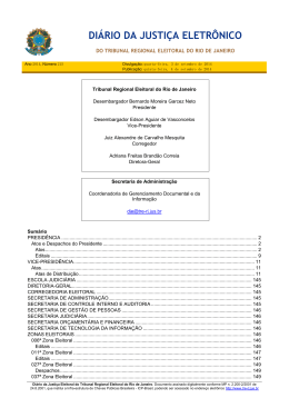 Edital de Convoca&ccedil;&atilde;o N&ordm; 17 e 18 - TRE-RJ