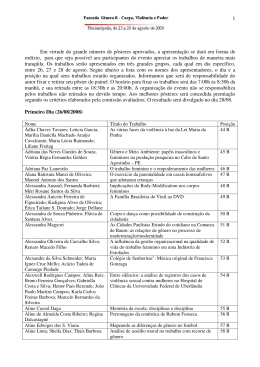 1 Em virtude do grande n&uacute;mero de p&ocirc;steres aprovados, a