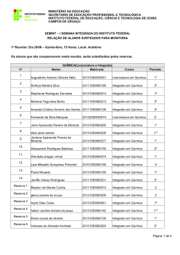 Clique aqui para acessar a relação dos sorteados.