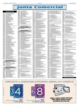 APROVEITE A ASSINATURA ESTENDIDA JORNAL DO COM&Eacute;RCIO