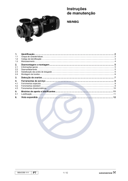 Instru&ccedil;&otilde;es de manuten&ccedil;&atilde;o