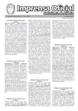 Imprensa Oficial - Prefeitura de Atibaia