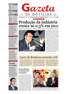 Produ&ccedil;&atilde;o da ind&uacute;stria cresce s&oacute; 0,3% em 2011