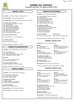 Di&aacute;rio da Justi&ccedil;a de Sergipe - Tribunal de Justi&ccedil;a de Sergipe
