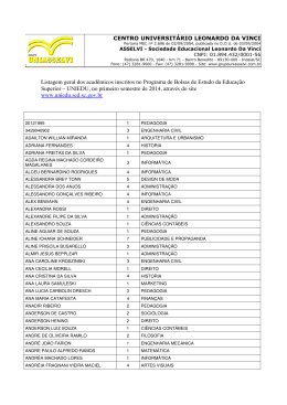 Indaial - Listagem geral de inscritos UNIEDU