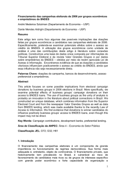 Financiamento das campanhas eleitorais de 2006 por