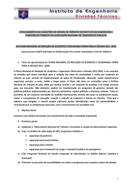 Divis&atilde;o de Tr&acirc;nsito Instituto Engenharia