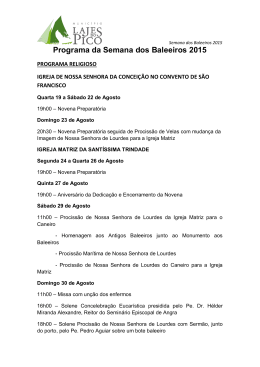 Programa da Semana dos Baleeiros 2015