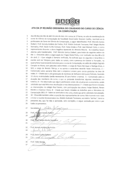Ata de Colegiado - 3a Reunião Ordinária