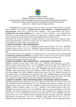 poder judici&aacute;rio da uni&atilde;o tribunal regional eleitoral de mato grosso