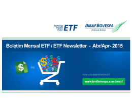 Boletim Mensal ETF / ETF Newsletter - Abr/Apr