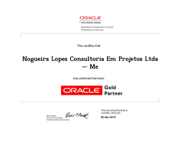 Nogueira Lopes Consultoria Em Projetos Ltda – Me
