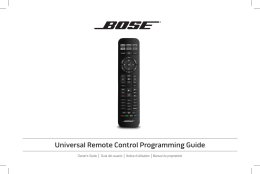 Universal Remote Control Programming Guide