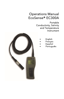 EcoSense EC300A Conductivity Meter Operations Manual
