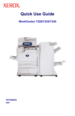 Quick Use Guide WorkCentre 7328/7335/7345