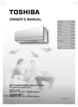 OWNER`S MANUAL - Toshiba Air Conditioning