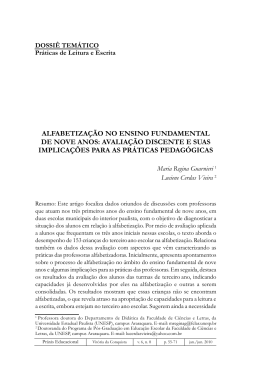 ALFABETIZA&Ccedil;&Atilde;O NO ENSINO FUNDAMENTAL DE NOVE ANOS