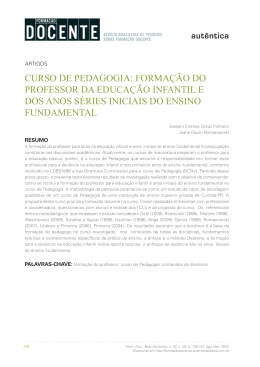 - Forma&ccedil;&atilde;o Docente