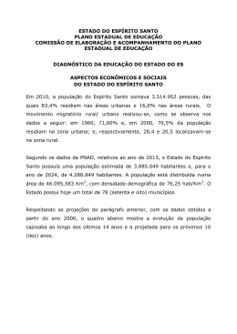Diagn&oacute;stico da educa&ccedil;&atilde;o no Estado do Esp&iacute;rito Santo