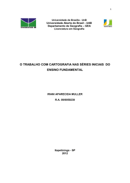 o trabalho com cartografia nas séries iniciais do ensino
