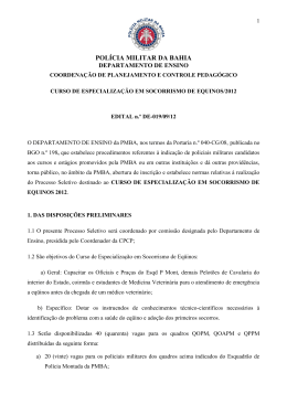 Edital CESEq - 2012 - Pol&iacute;cia Militar da Bahia