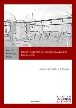 Direitos fundamentais e de personalidade do trabalhador