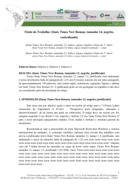 fonte Times New Roman, tamanho 14, negrito, centralizado