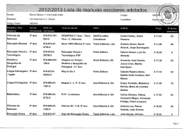 .Disciplina l Area Ano de ISBN (na Título do manual Autores