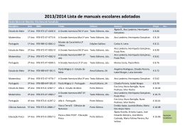 2013/2014 Lista de manuais escolares adotados
