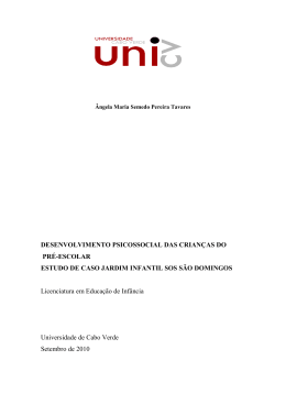 DESENVOLVIMENTO PSICOSSOCIAL DAS CRIAN&Ccedil;AS DO PR&Eacute;