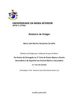 1&ordf; vers&atilde;o - uBibliorum - Universidade da Beira Interior