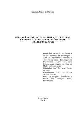 Saionara Nunes de Oliveira SIMULAÇÃO CLÍNICA COM