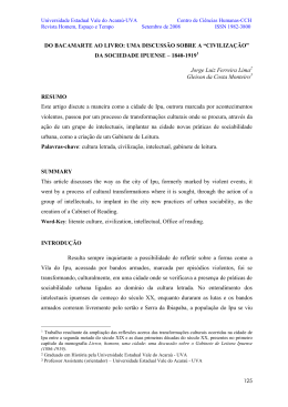 &ldquo;CIVILIZA&Ccedil;&Atilde;O&rdquo; DA SOCIEDADE IPUENSE