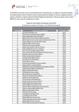 Extrato com Projeto de Lista ​Unit&aacute;ria de O​rdena&ccedil;&atilde;o Final