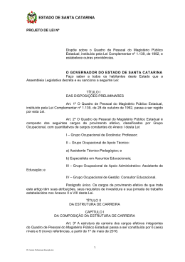 Plano Carreira Profissionais da Educa&ccedil;&atilde;o - SED