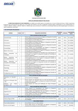 Edital do Concurso Rio Pomba MG 01 08 2014