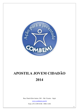 APOSTILA JOVEM CIDAD&Atilde;O 2014