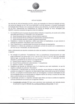 Acta n.&ordm; 2/2010 - Tribunal da Rela&ccedil;&atilde;o do Porto