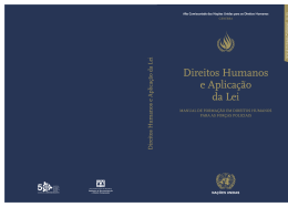 Direitos Humanos e Aplica&ccedil;&atilde;o da Lei