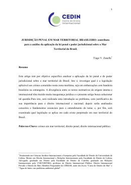 JURISDI&Ccedil;&Atilde;O PENAL EM MAR TERRITORIAL BRASILEIRO