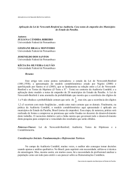 Aplica&ccedil;&atilde;o da Lei de Newcomb-Benford na Auditoria. Caso notas de