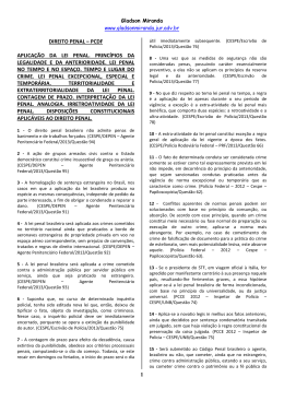 1 DIREITO PENAL &ndash; PCDF APLICA&Ccedil;&Atilde;O DA LEI PENAL